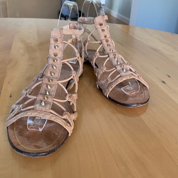 BRIAN ATWOOD- sandals- Agustin stretch- gladiator- neutral- ankle strap - Picture 1 of 7